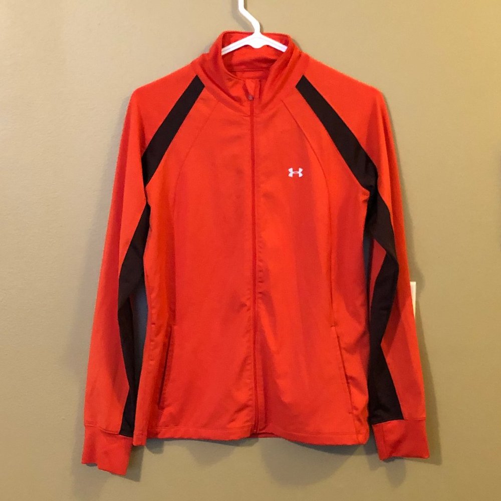 Under Armour Women's Track Jacket Full Zipper MEDIUM Coral